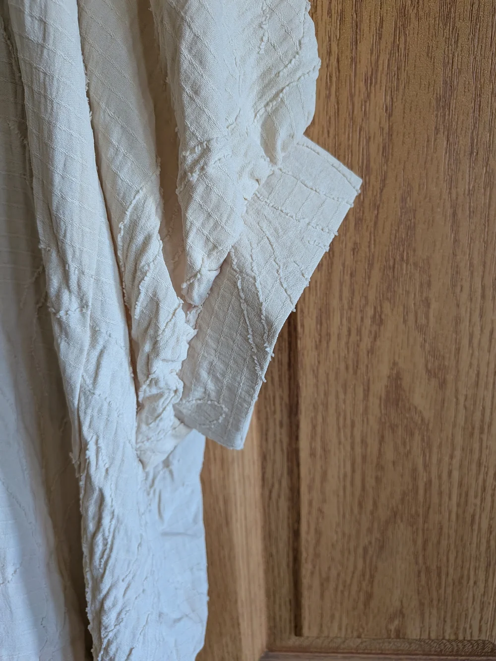 Umgee Neutral Cream Textured Button-Front Top - Picture 4 of 4